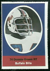 1972 Sunoco Stamps      054      Donnie Green DP